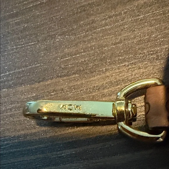 MCM Cognac Visetos Round Zip Pouch with Iconic MCM Logo Print, Like New - Picture 4 of 6